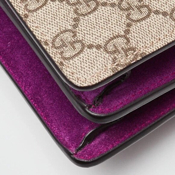 Gucci Beige GG Supreme Canvas Embroidered Sequin Small Dionysus Shoulder Bag - Picture 4 of 12